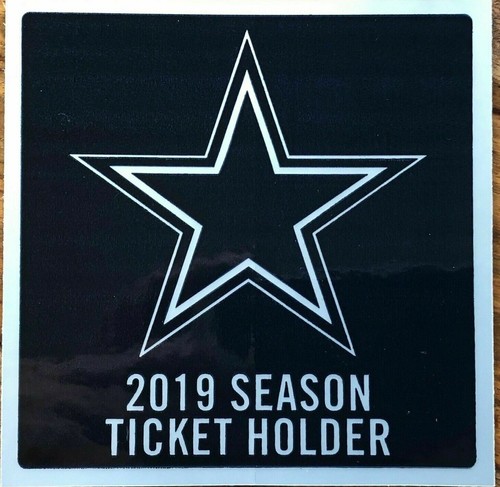 2019 Dallas Cowboys Season Ticket Holder Sticker