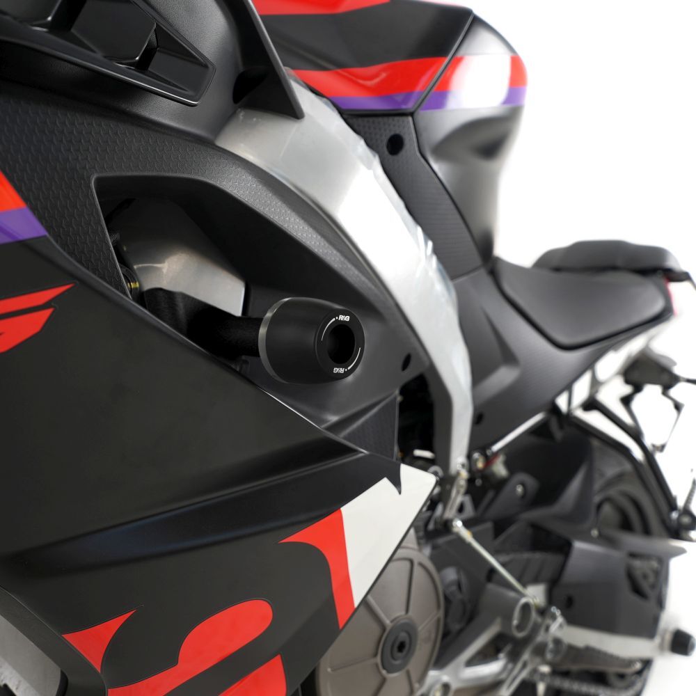 R&G Racing Black Crash Protectors For 2024-2025 Aprilia RS457 CP0575BL