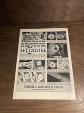 Le Coultre Most Exceptional Watch & Clocks  All The World  Vintage Print Ad