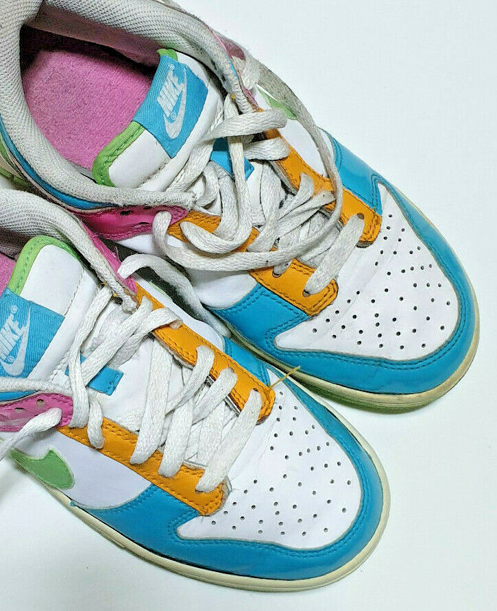 Nike Dunk Low Gs Sneakers multicolor Shoes White Neon Lime