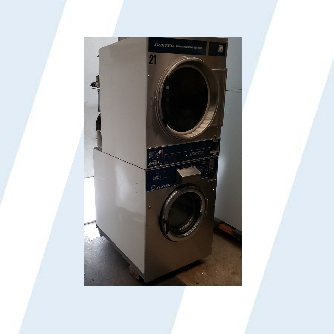 Dexter 25lbs Commercial Stack Dryer/Washer MODEL WSVD25KCS-12 S/N ...