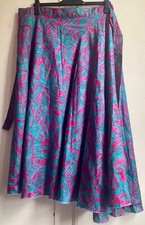 NOMADS Skirt OS Pink Tie Wrap 100% Silk Maxi Length