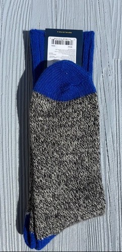 Polo Ralph Lauren Men's Black Marl Royal Wool-Blend Ribbed Boot Socks - Picture 8 of 11