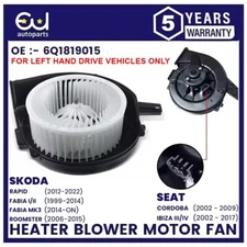 HEATER BLOWER FAN MOTOR FOR SEAT CORDOBA TOLEDO SKODA FABIA MK1 MK2 MK3 ROOMSTER