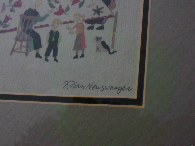 Amish Print By Xtian Newswanger Framed eBay