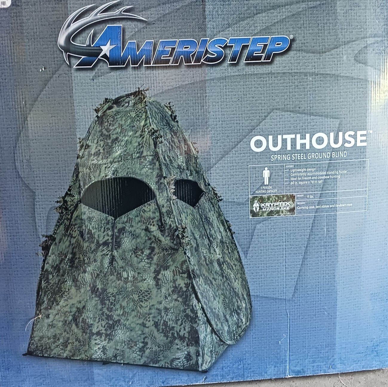 Ameristep Camouflage Outhouse Hunting Camo Ground Blind Kryptek