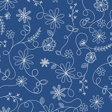 KimberBell Basics By Maywood Studio - Blue Floral Swirl 8261-B