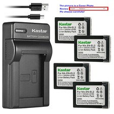 Kastar Battery Slim USB Charger for Nikon EN-EL2 MH-60 Nikon Coolpix SQ Camera