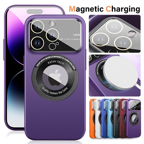Para iPhone 15 Pro Max 14 13 12 cámara lente Protect MagSafe estuche magnético esmerilado - Imagen 20 de 45
