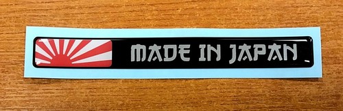 1 x 120mm 'MADE IN JAPAN' pegatina con RISING SUN - GEL ABOVEDADO DE ALTO BRILLO - Imagen 2 de 3