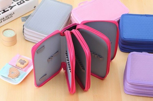 Portable Pencil Case School Supplies Layered Pouch Brush Storage Bags Pen Holder - Picture 3 of 12