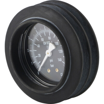 Manometer stoßgesichert für Handreifenfüller Ø 63, 85 mm Druckluft 0   10 bar