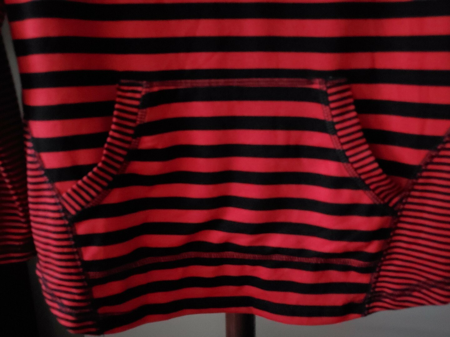 Ruby Rd Petite Small Pullover Top Red Black Strip… - image 4