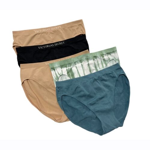 Victoria’s Secret Womens Underwear Panty Bundle Lot Green Black Tan Medium NEW