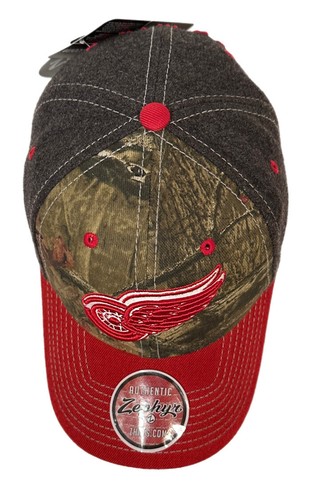 Zephyr NHL Detroit Red Wings "Hunter” Structured Curved Bill ADJ Camo Hat NWT - Picture 5 of 6