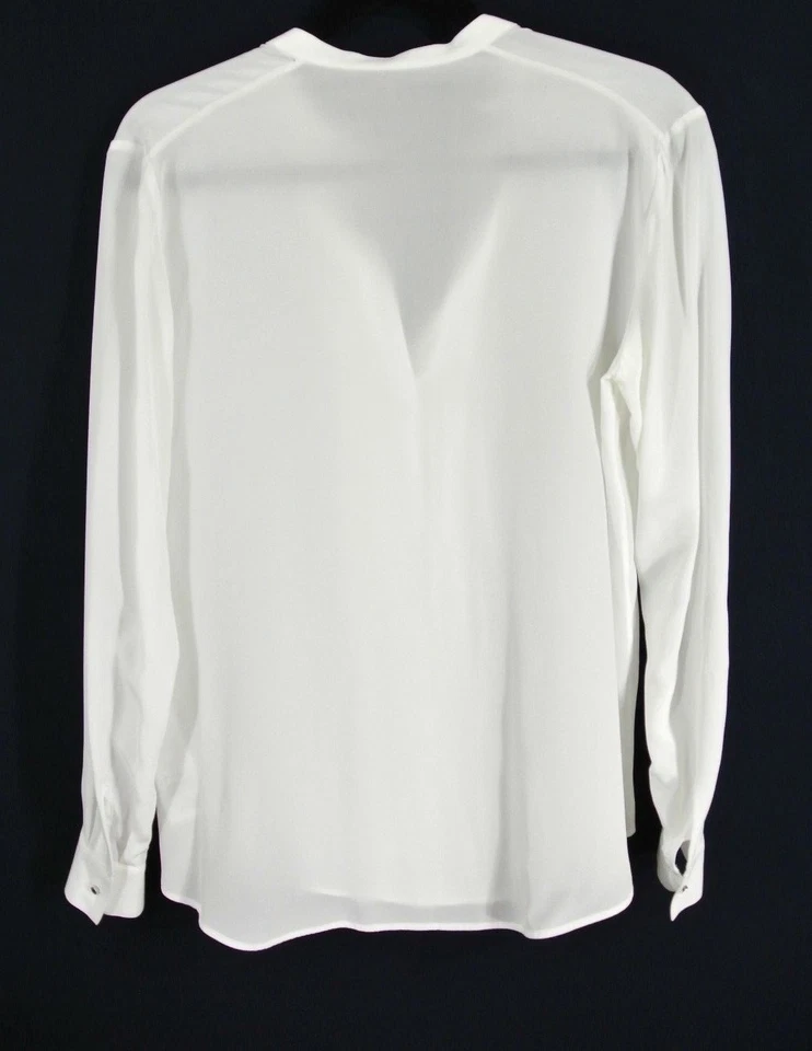 Новый Belstaff Becca с заклепками шелковая блузка - белый размер 42 $795 #T172 - Изображение 3 из 4