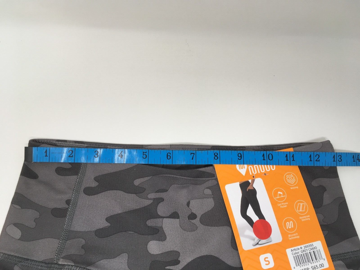 Women's Leggings Gray Camo MUUV Brand 7/8 Ankle Length New With