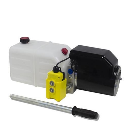 Paquete de potencia hidráulica de acción única Flowfit 12 V CC con tanque y bomba de mano de respaldo 1,6 - Imagen 6 de 9