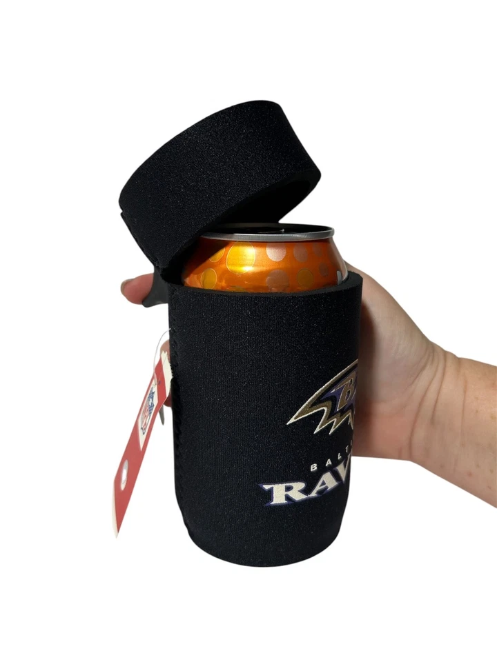 Baltimore Ravens 4 FlipNCool 罐冷却器、Coozie、Koozie 适用于标准 12 盎司罐 — 第 3/4 张图片