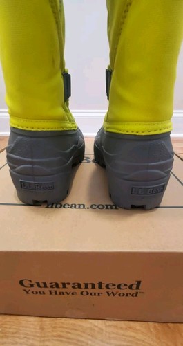 L.L. Bean Kids Northwoods Winter Snowboot Waterproof Vibrant Citron | Size 3Y - Picture 6 of 14