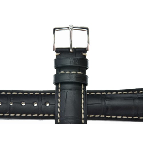 HIRSCH Viscount Louisiana Alligator Leather Watch Strap + Bonus Battery - Picture 25 of 40