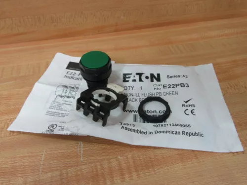 Eaton E22PB3 Cutler Hammer Non-Illum. Flush Pushbutton