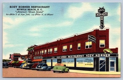 K60/ Myrtle Beach South Carolina Postcard Linen Kozy Korner Restaurant 77