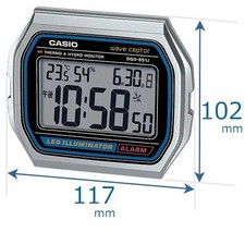 Casio DQD-851J-8JF Compact Digital Desk Clock Japan Import JDM Silver Genuine