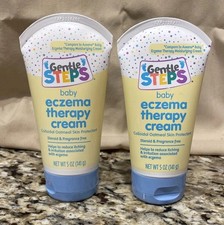 Lot of 2 GENTLE STEPS 5 Oz Baby ECZEMA THERAPY Colloidal Oatmeal Cream