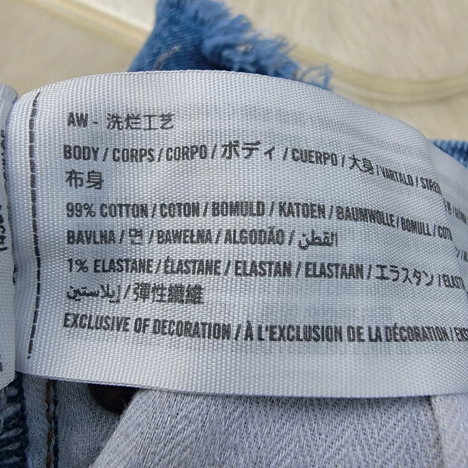 Abercrombie Fitch The Mom Corto tiro medio curva amor talla 28/6 dobladillo deshilachado crudo Foto 4 de 4