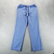 FIGS Scrub Pants Mens Medium Blue Straight Leg Drawstring Elastic Waist Medical