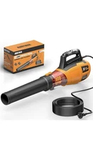 ALLOYMAN 13AMP Cord Leaf Blower with 49FT Extension Cord，