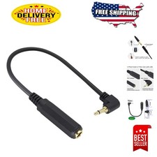 Versatile 30cm Right Angle 1/8" Male to 1/4" Female Audio Cable for Studio Use