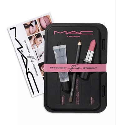 BRAND NEW M·A·C X JT 3-Pc Lip Combo Set Lipstick Lip Liner Lip Gloss Pink Clear