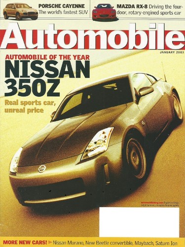 AUTOMOBILE 2003 JAN - CAR of the Yr.--350Z, SPEC MIATA