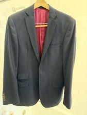 Charles Tyrwhitt Slim Fit 38R Navy Blue Sportcoat Woven Wool Blazer