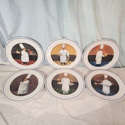 Williams Sonoma/Guy Buffet  Chef Series  Dinner Plates, Set of 6, Nice!