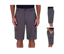 NEW! MEN'S IRON CO. 4 WAY STRETCH TECH SHORT WITH STACK CARGO POCKETS! VARIETY