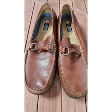 CHAPS RALPH LAUREN Men’s Horsebit Loafers Brown Leather Rubber Soles 13M shoes