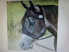 Horse Equine Fly Mask with Ear Protection, Fine Mesh, Fleece Padding by defender