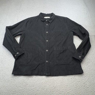 Corridor NYC Shirt Men Large Black Corduroy Misha Overshirt Patch Pocket Shacket