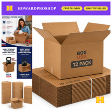 Large Corrugated Moving Boxes 20"x20"x15" - 12-Pack, Holds 65lbs, Shipping  Sto