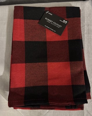 Buffalo Pattern Red & Black Fabric Dinner Napkin 4pc 18 x 18  Sq Tableware