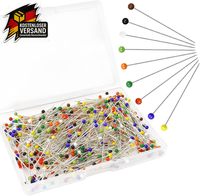 Bunte Glaskopfnadeln FüR NäHen Basteln Schmuck Dekoration 38 Mm, 300 StüCk