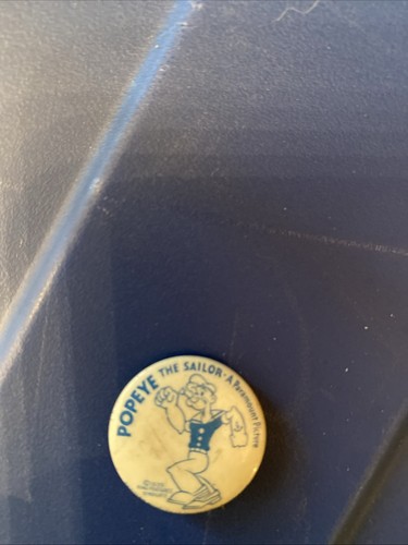 RARE VINTAGE 1935 POPEYE THE SAILOR PARAMOUNT PICTURE PIN BUTTON SCARCE NICE