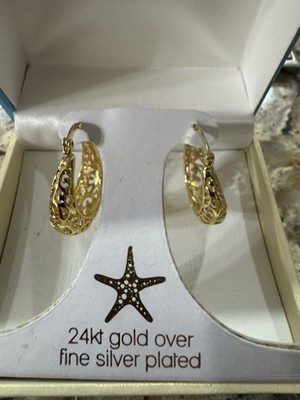 Ohrringe Set 24 Karat Gold über Feinversilbert