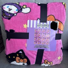 Halloween Hello Kitty And Friends Cloud Plush Hot Pink Throw Size 90x90 New 2026