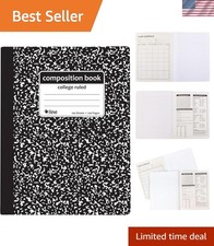 Composition Notebook, College Ruled, 1 Notebook, Black Marble 22022