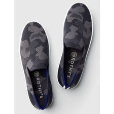 Rothy  s The Original Slip On Camo Knit Sneakers Gray Black Size 9.5