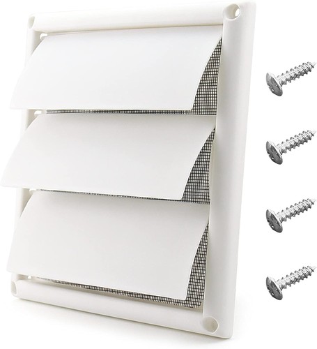 Versatile 6-Inch Outdoor Vent Cover with Screen - Ideal for Bath & Dryer Vents - Picture 3 of 11